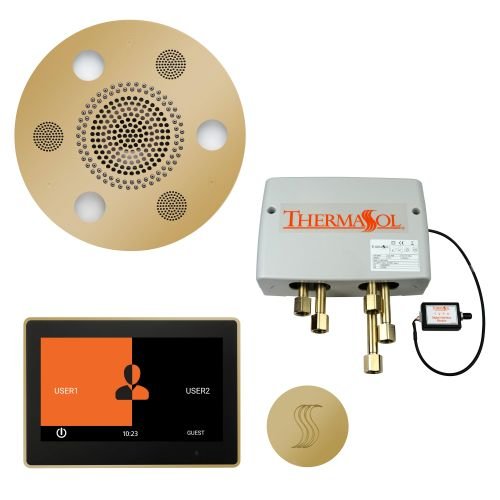 ThermaSol TT2 & Serenity Total Wellness Package ThermaTouch2 Control, Serenity Advanced Rainhead, SteamVection Steamhead, Digital Shower Valve - West Coast Saunas - TWP10UR-PB
