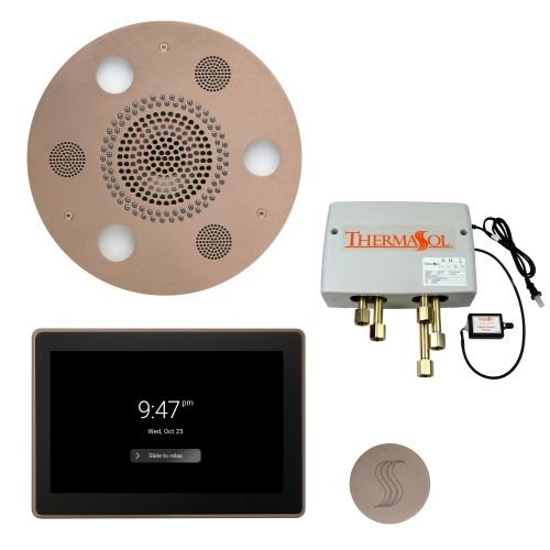 ThermaSol TT2 & Serenity Total Wellness Package ThermaTouch2 Control, Serenity Advanced Rainhead, SteamVection Steamhead, Digital Shower Valve - West Coast Saunas - TWP15UR-SN