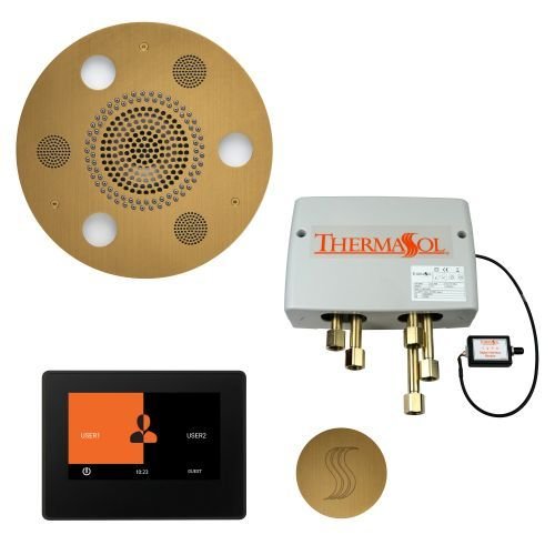 ThermaSol TT2 & Serenity Total Wellness Package ThermaTouch2 Control, Serenity Advanced Rainhead, SteamVection Steamhead, Digital Shower Valve - West Coast Saunas - TWP7R-AB