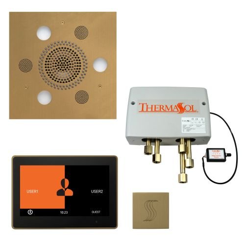 ThermaSol TT2 & Serenity Total Wellness Package ThermaTouch2 Control, Serenity Advanced Rainhead, SteamVection Steamhead, Digital Shower Valve - West Coast Saunas - TWP10US-SB