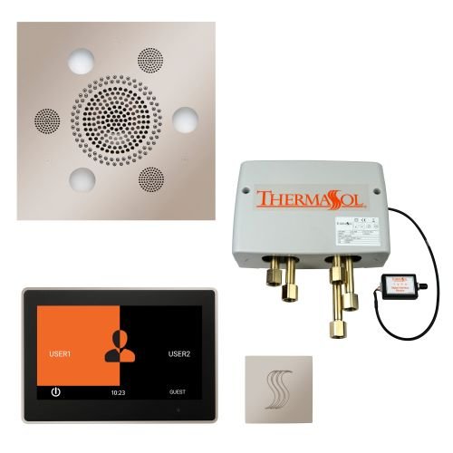 ThermaSol TT2 & Serenity Total Wellness Package ThermaTouch2 Control, Serenity Advanced Rainhead, SteamVection Steamhead, Digital Shower Valve - West Coast Saunas - TWP10US-PN