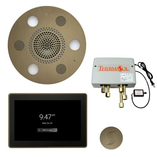 ThermaSol TT2 & Serenity Total Wellness Package ThermaTouch2 Control, Serenity Advanced Rainhead, SteamVection Steamhead, Digital Shower Valve - West Coast Saunas - TWP15UR-AB