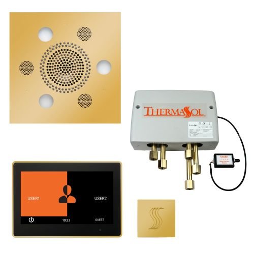 ThermaSol TT2 & Serenity Total Wellness Package ThermaTouch2 Control, Serenity Advanced Rainhead, SteamVection Steamhead, Digital Shower Valve - West Coast Saunas - TWP10US-PG