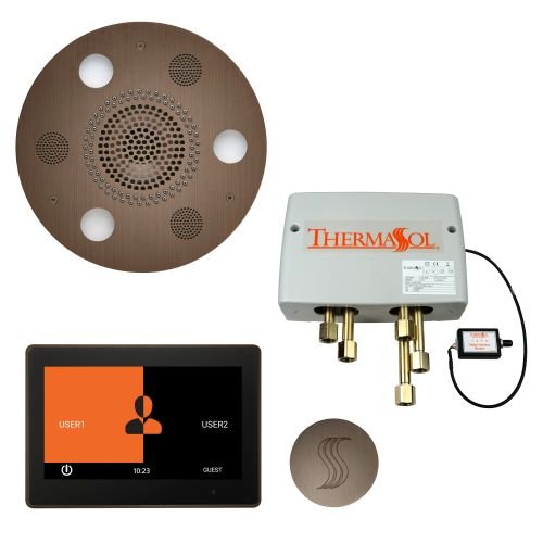 ThermaSol TT2 & Serenity Total Wellness Package ThermaTouch2 Control, Serenity Advanced Rainhead, SteamVection Steamhead, Digital Shower Valve - West Coast Saunas - TWP10UR-AN