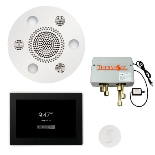 ThermaSol TT2 & Serenity Total Wellness Package ThermaTouch2 Control, Serenity Advanced Rainhead, SteamVection Steamhead, Digital Shower Valve - West Coast Saunas - TWP15UR-WHT