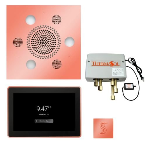 ThermaSol TT2 & Serenity Total Wellness Package ThermaTouch2 Control, Serenity Advanced Rainhead, SteamVection Steamhead, Digital Shower Valve - West Coast Saunas - TWP15US-COP