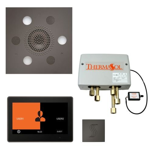 ThermaSol TT2 & Serenity Total Wellness Package ThermaTouch2 Control, Serenity Advanced Rainhead, SteamVection Steamhead, Digital Shower Valve - West Coast Saunas - TWP10US-BN