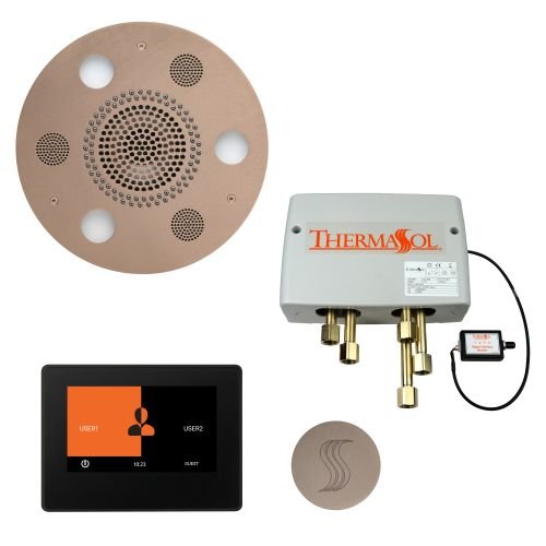 ThermaSol TT2 & Serenity Total Wellness Package ThermaTouch2 Control, Serenity Advanced Rainhead, SteamVection Steamhead, Digital Shower Valve - West Coast Saunas - TWP7R-SN