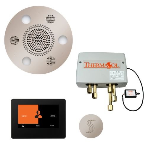 ThermaSol TT2 & Serenity Total Wellness Package ThermaTouch2 Control, Serenity Advanced Rainhead, SteamVection Steamhead, Digital Shower Valve - West Coast Saunas - TWP7R-PN