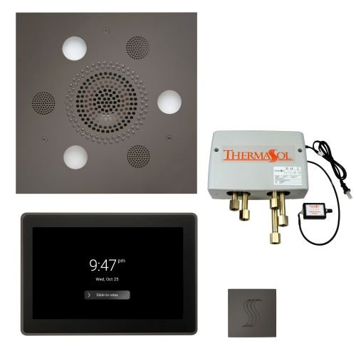 ThermaSol TT2 & Serenity Total Wellness Package ThermaTouch2 Control, Serenity Advanced Rainhead, SteamVection Steamhead, Digital Shower Valve - West Coast Saunas - TWP15US-BN