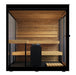 ThermaSol Vue Sauna Cabin Fully Assembled Outdoor Sauna, Mirrored Glass, Up to 4 Persons - West Coast Saunas - 14-VUEDL