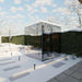 ThermaSol Vue Sauna Cabin Fully Assembled Outdoor Sauna, Mirrored Glass, Up to 4 Persons - West Coast Saunas - 14-VUEDL