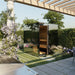 ThermaSol Vue Sauna Cabin Fully Assembled Outdoor Sauna, Mirrored Glass, Up to 4 Persons - West Coast Saunas - 14-VUEDL