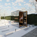 ThermaSol Vue Sauna Cabin Fully Assembled Outdoor Sauna, Mirrored Glass, Up to 4 Persons - West Coast Saunas - 14-VUEDL