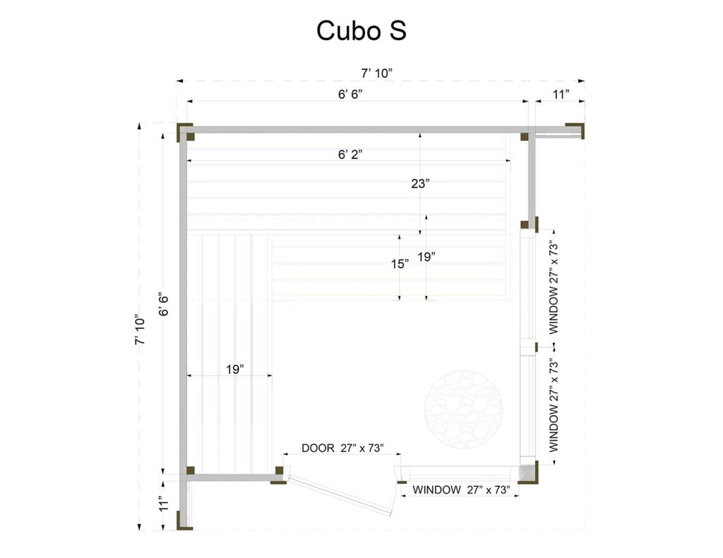 Thermowood 4 to 6 Person Cube Sauna Kit - Cubo S - West Coast Saunas - BS - CUBO - S