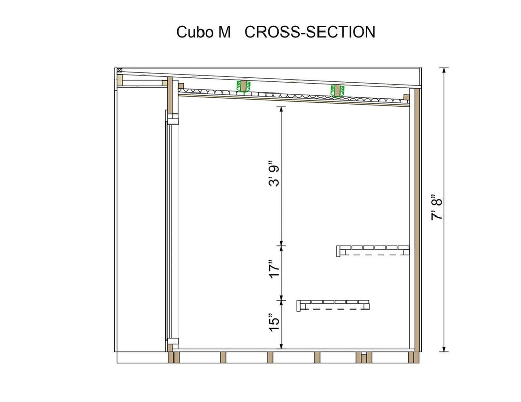 Thermowood 4 to 6 Person Two Room Cube Sauna Kit - Cubo M - West Coast Saunas - BS - CUBO - M