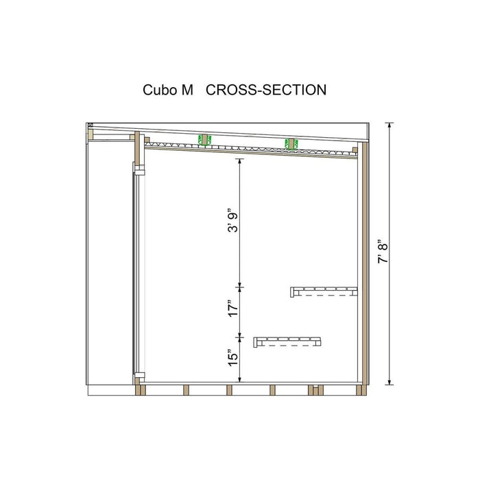 Thermowood 4 to 6 Person Two Room Cube Sauna Kit - Cubo M - West Coast Saunas - BS - CUBO - M
