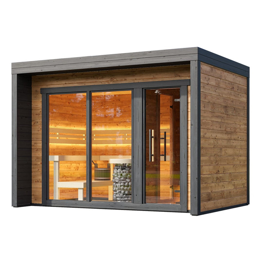 Thermowood Two Room Cube Sauna Cubo M 4 6 Person Luxury thermowood-two-room-cube-sauna-cubo-m-4-6-person-luxury