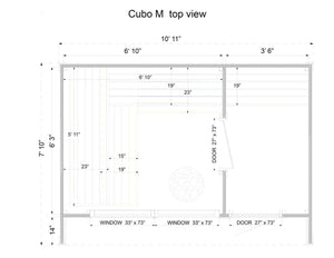 Thermowood 4 to 6 Person Two Room Cube Sauna Kit - Cubo M - West Coast Saunas - BS - CUBO - M