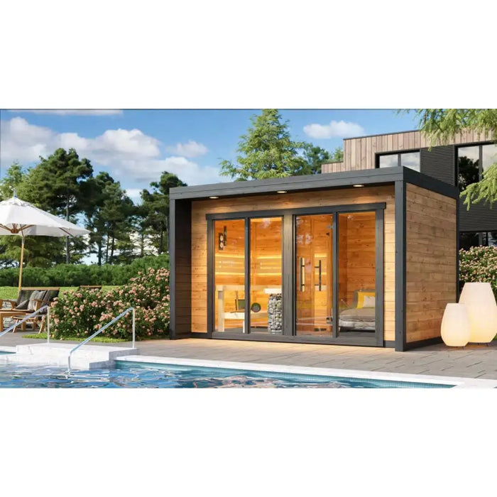 Thermowood 5 Person Two Room Cube Sauna Kit - Cubo L - West Coast Saunas - BS - CUBO - L