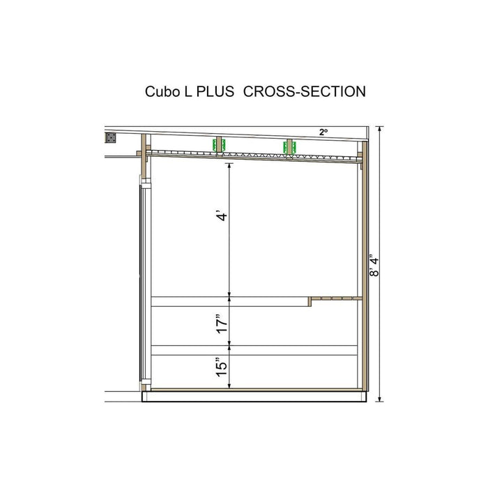 Thermowood 5 Person Two Room Cube Sauna Kit w/Outdoor Area - Cubo L Plus - West Coast Saunas - BS - CUBO - L - PLS