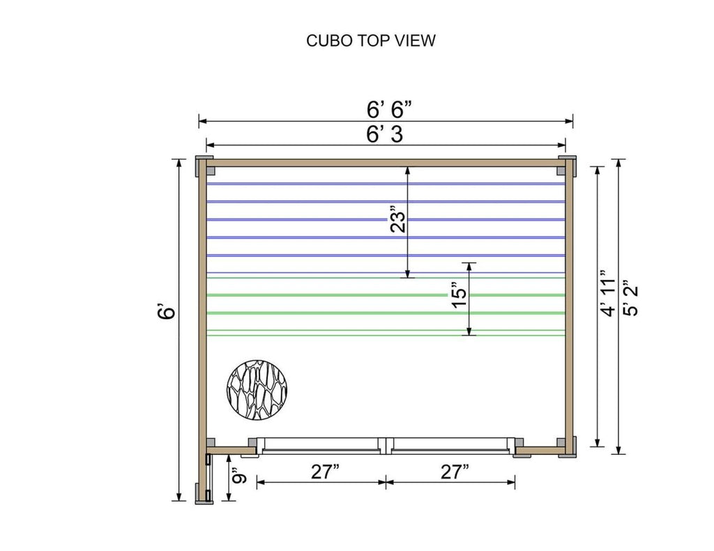 Tiny Thermowood Cube 3 Person Sauna Kit - Cubo XXS - West Coast Saunas - BS - CUBO - XXS