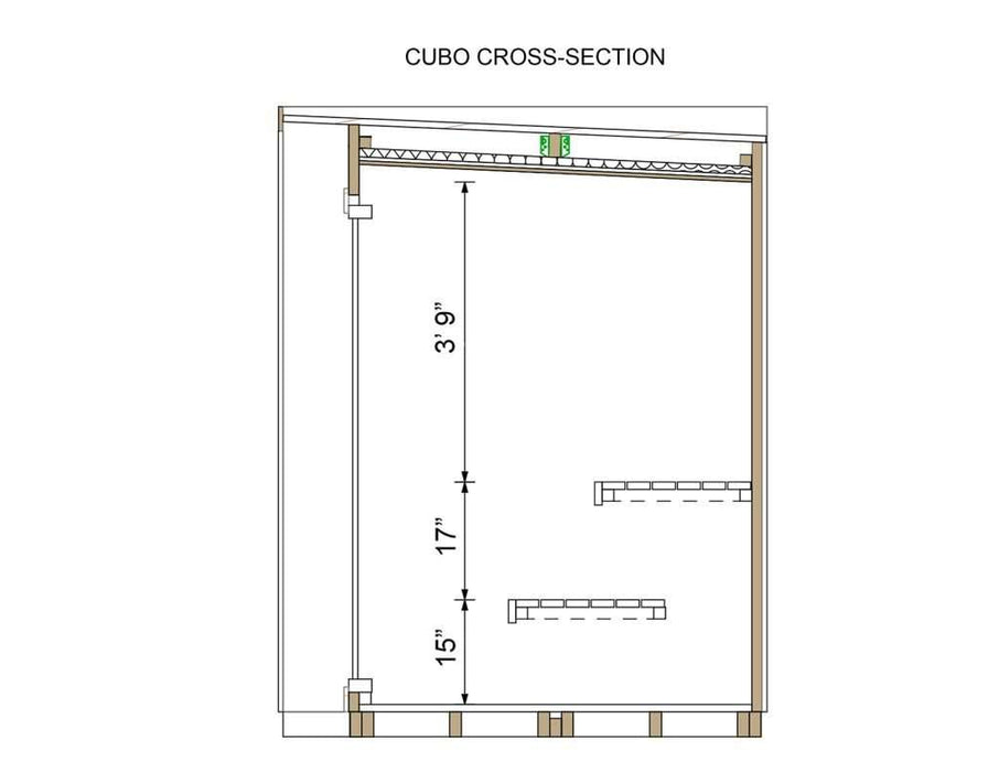 Tiny Thermowood Cube 3 Person Sauna Kit - Cubo XXS - West Coast Saunas - BS - CUBO - XXS