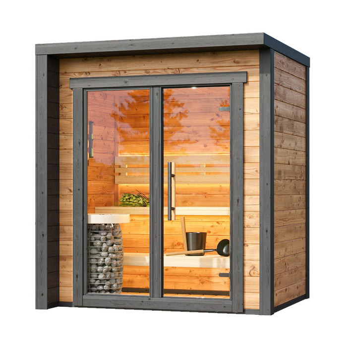 Tiny Thermowood Cube 3 Person Sauna Kit - Cubo XXS - West Coast Saunas - BS - CUBO - XXS