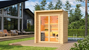 Tiny Thermowood Cube 3 Person Sauna Kit - Cubo XXS - West Coast Saunas - BS - CUBO - XXS