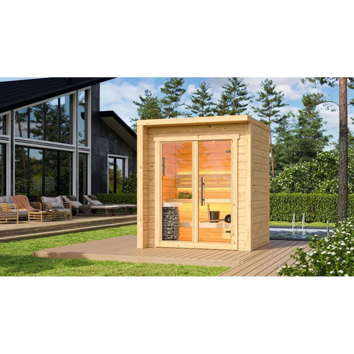 Tiny Thermowood Cube 3 Person Sauna Kit - Cubo XXS - West Coast Saunas - BS - CUBO - XXS