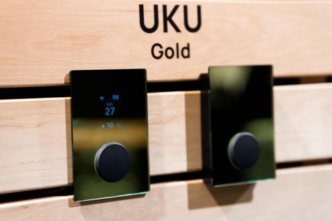 UKU WiFi Sauna Control Panel with Glass Display - West Coast Saunas - UKU - WIFI - GOLD