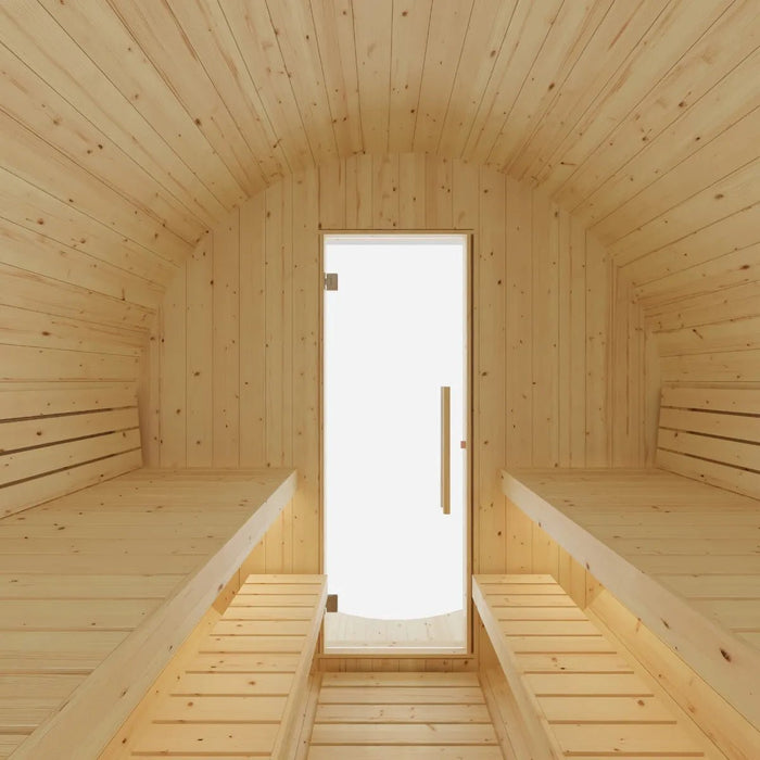 Vassa Finnish Barrel Sauna with WiFi Heater - Finnish Sauna Builders - West Coast Saunas - sku-47986444632305