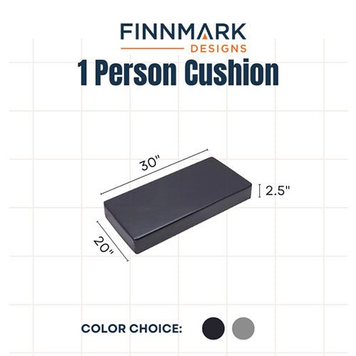 Vinyl Sauna Cushion for Finnmark FD-1 Infrared Sauna - West Coast Saunas - FM-REC-SEAT-1