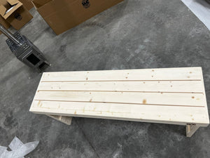 WCS Tall Folding Pine Sauna Bench - West Coast Saunas - 