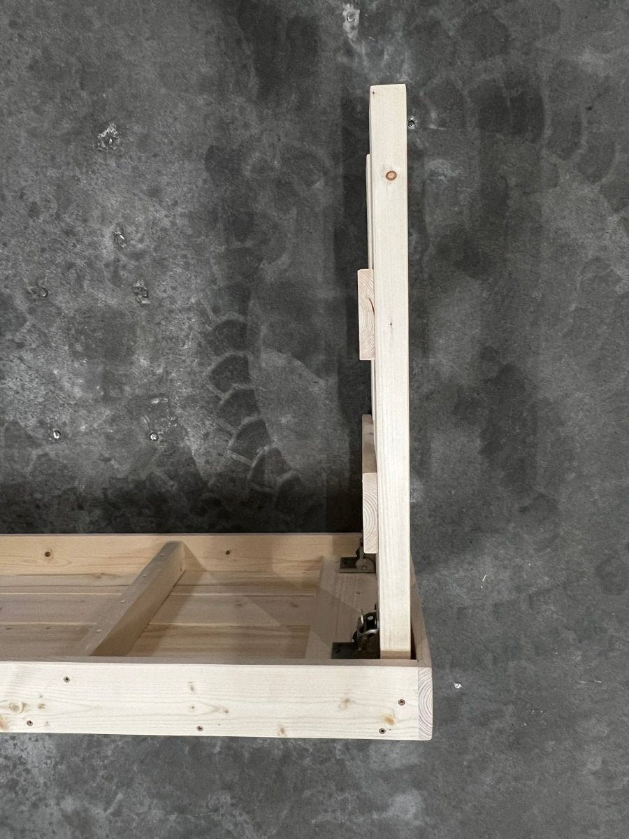 WCS Tall Folding Pine Sauna Bench - West Coast Saunas - 