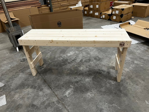 WCS Tall Folding Pine Sauna Bench - West Coast Saunas - 