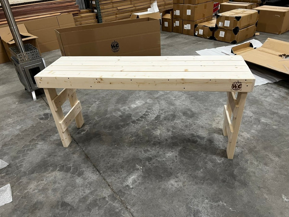 WCS Tall Folding Pine Sauna Bench - West Coast Saunas - 