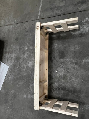 WCS Tall Folding Pine Sauna Bench - West Coast Saunas - 