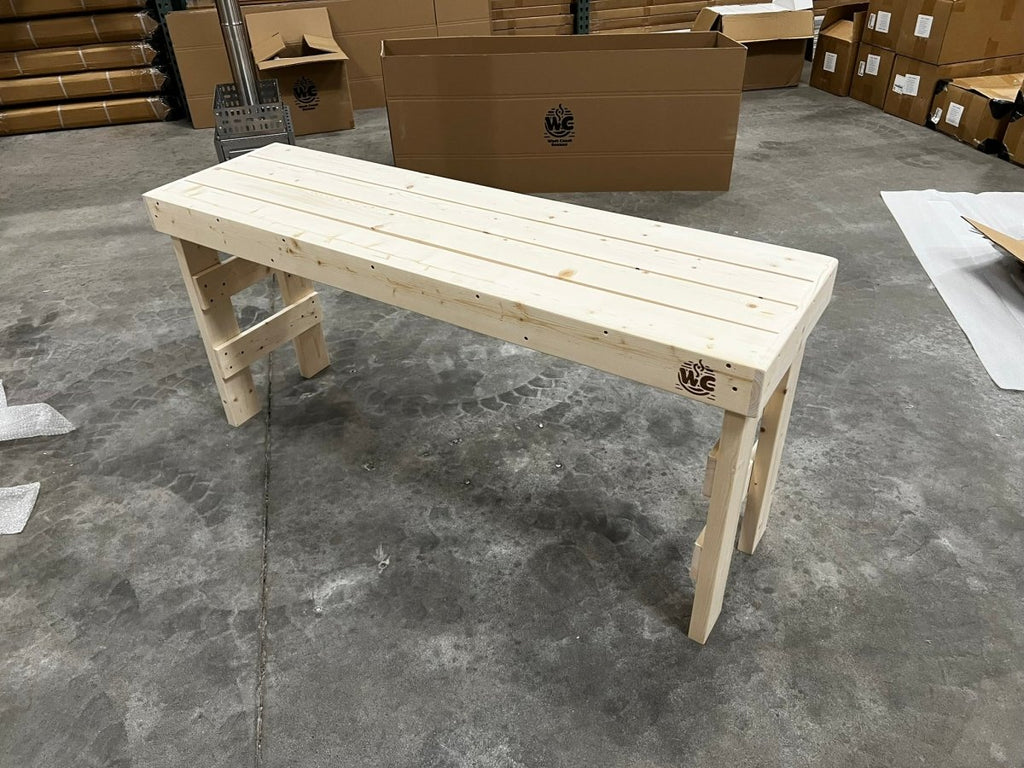 WCS Tall Folding Pine Sauna Bench - West Coast Saunas - 