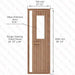 Western Red Cedar Door With Glass Window, 700x2040mm (27 1/2″ x 80 1/2″) - West Coast Saunas - BSAURCDWWRH