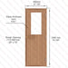 Western Red Cedar Sauna Door With Bronze Glass Window, 690×1890 mm (27 1/8″ x 74 3/8″) - West Coast Saunas - BSAUWRCDBGRH