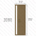 Western Red Cedar Solid Sauna Door, 700×2040 mm (27 1/2″ x 80 3/8″) - West Coast Saunas - BSAUNAWRCSDR