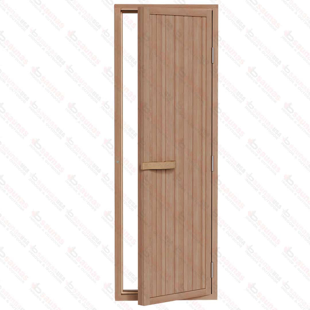 Western Red Cedar Solid Sauna Door, 700x2040mm (27 1/2″ x 80 3/8″) - West Coast Saunas - BSAUWRCDRH