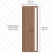 Western Red Cedar Solid Sauna Door, 700x2040mm (27 1/2″ x 80 3/8″) - West Coast Saunas - BSAUWRCDRH