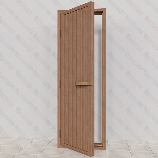 Western Red Cedar Solid Sauna Door, 700x2040mm (27 1/2″ x 80 3/8″) - West Coast Saunas - BSAUWRCDRH