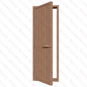 Western Red Cedar Solid Sauna Door, 700x2040mm (27 1/2″ x 80 3/8″) - West Coast Saunas - BSAUWRCDRH