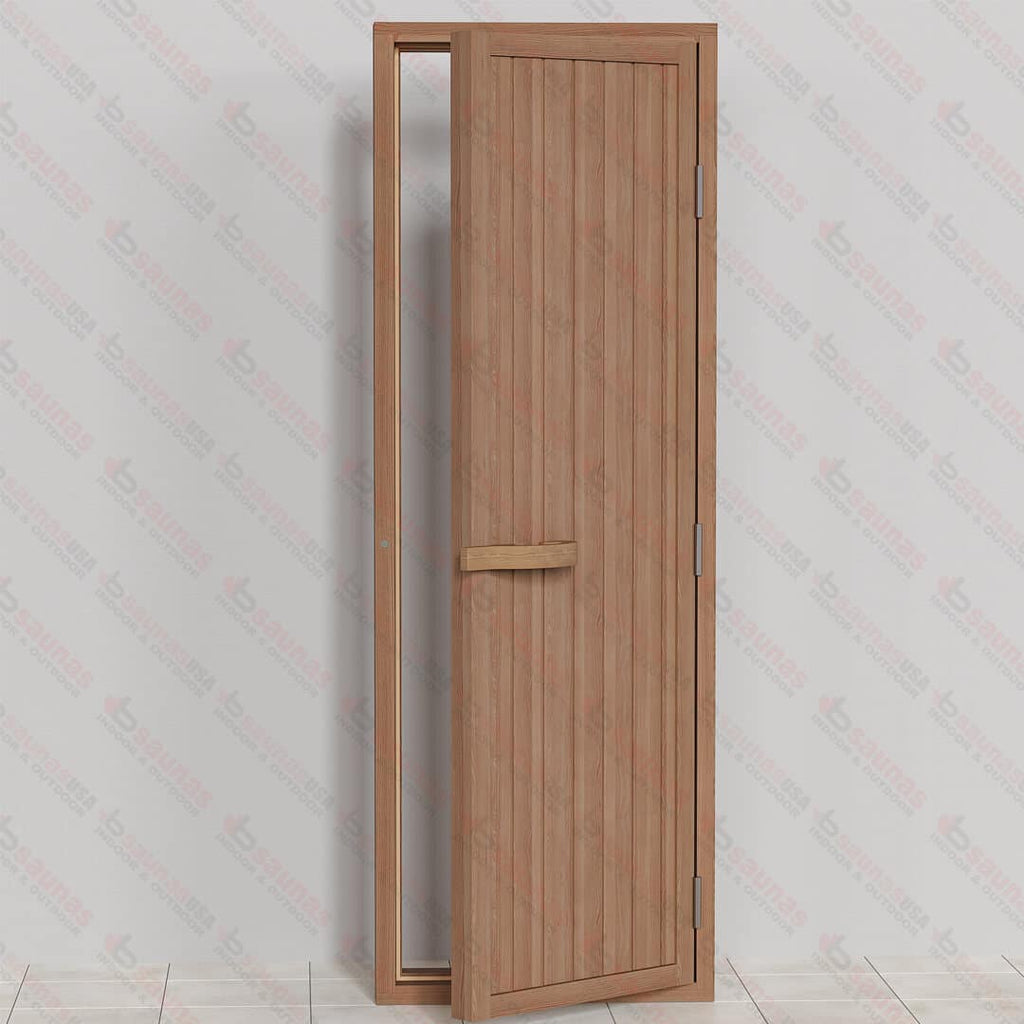 Western Red Cedar Solid Sauna Door, 700x2040mm (27 1/2″ x 80 3/8″) - West Coast Saunas - BSAUWRCDRH