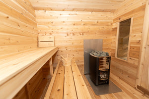 Canadian Timber Georgian Outdoor Traditional Cabin Sauna with Changing Room - West Coast Saunas - CTC88CW