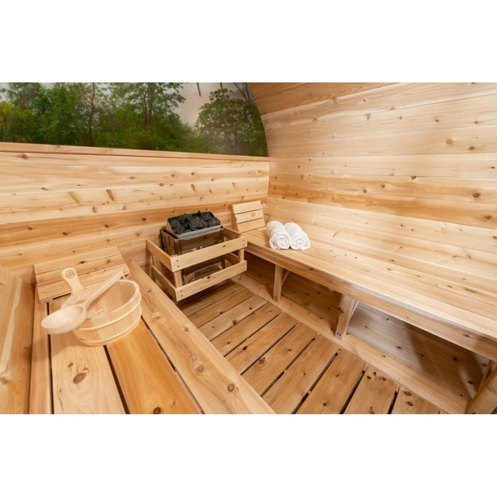 Canadian Timber Serenity Glass Window Barrel Sauna - West Coast Saunas - CTC2245MP
