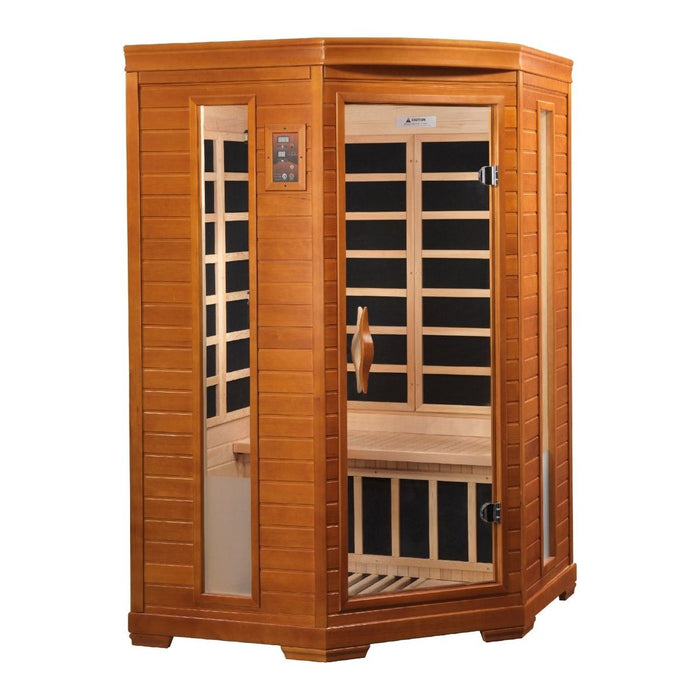 Dynamic Heming 2-person Corner FAR Infrared Sauna - West Coast Saunas - DYN-6225-02